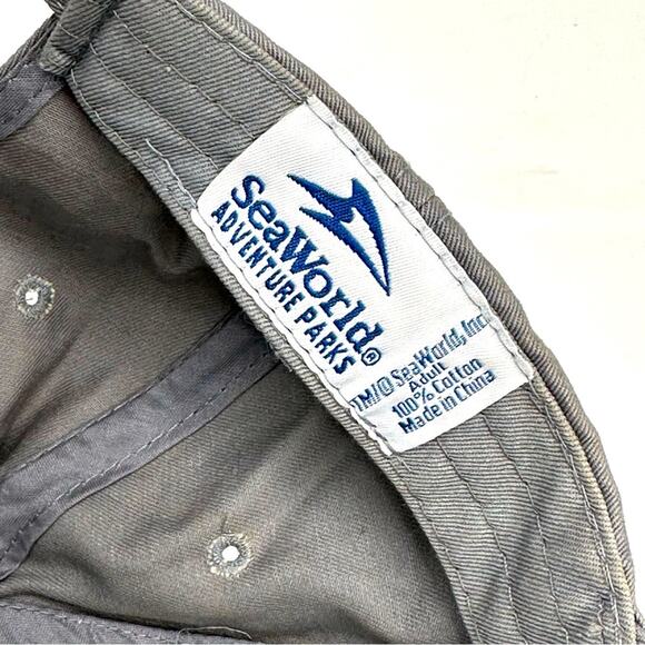 Vintage Seaworld Adventure Prks Orca Killer Whale Ball Cap - Picture 7 of 7